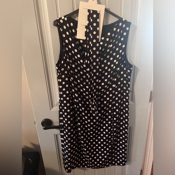 Navy and White Polka Dot Dress - Picture 4 of 4